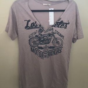 Graphic biker tee